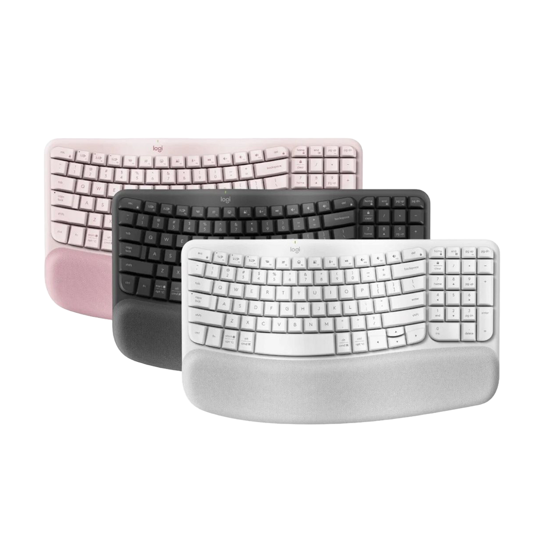 WAVE KEYS Ergonomic Wireless Keyboard – Logitech Club