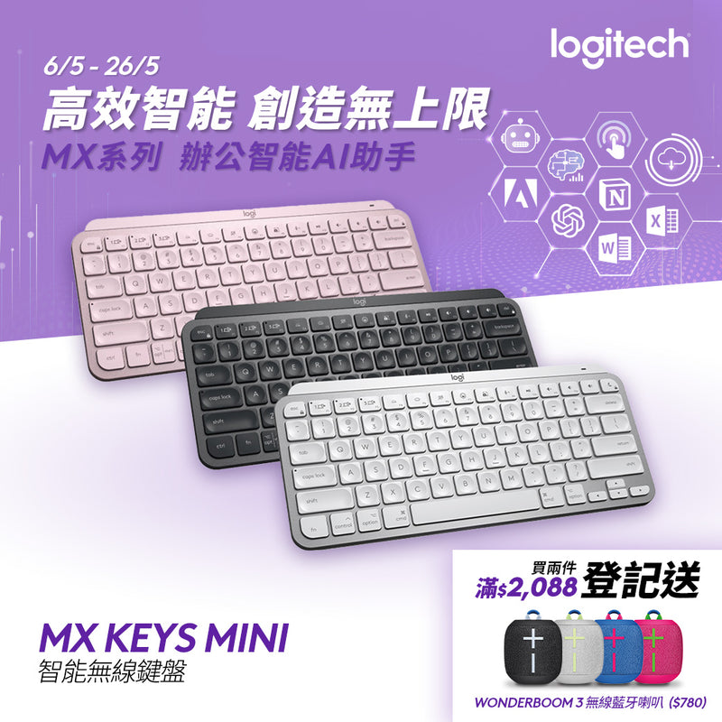 MX KEYS Mini 智能無線鍵盤 (美式英文)