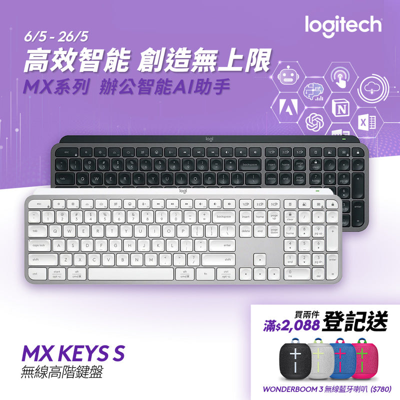 MX KEYS S 無線高階鍵盤 (美式英文)
