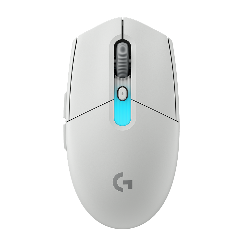 G304X白色輕量無線滑鼠。G304X white superlight mouse.