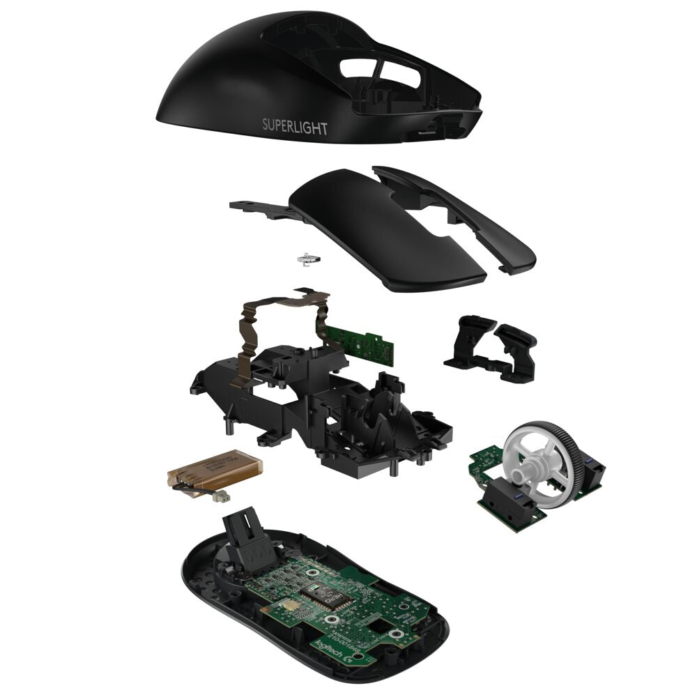 Logitech Exploded View PRO X SUPERLIGHT 無線遊戲滑鼠 – Logitech Club