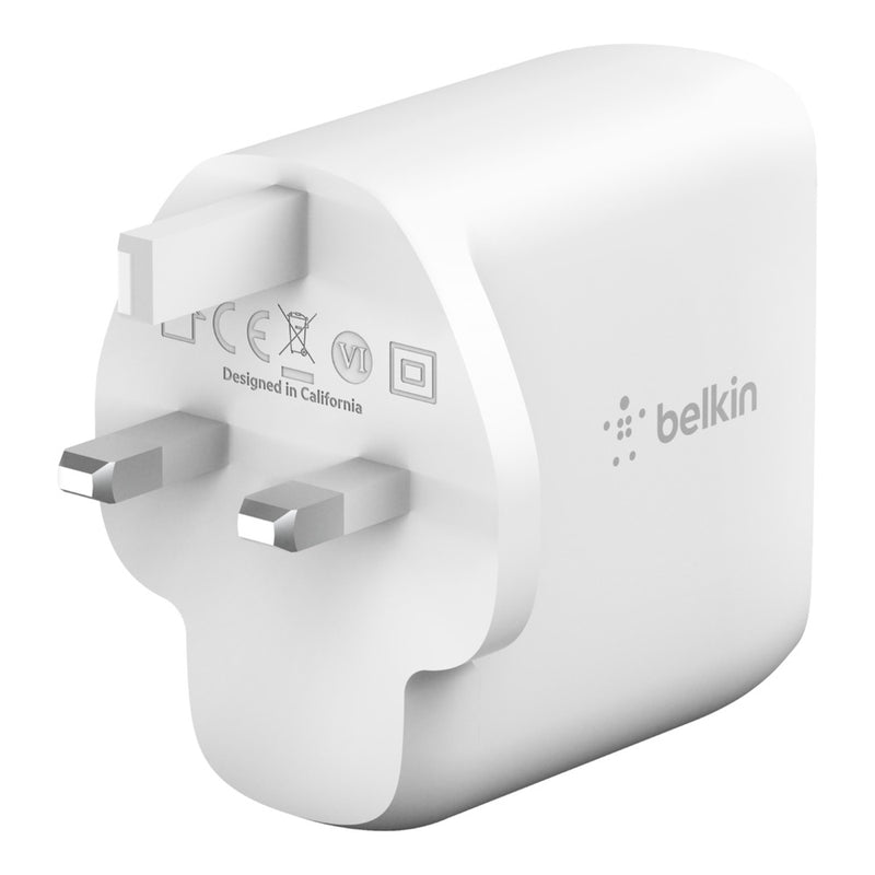 BELKIN BOOST↑CHARGE™ 雙 USB-C PD GaN 家用充電器 - 63W